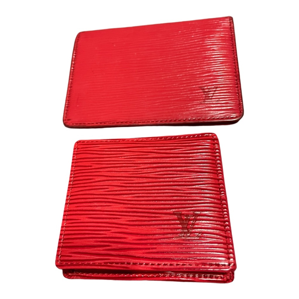 sold AUTHENTIC Epi Card Wallet & Coin Pouch